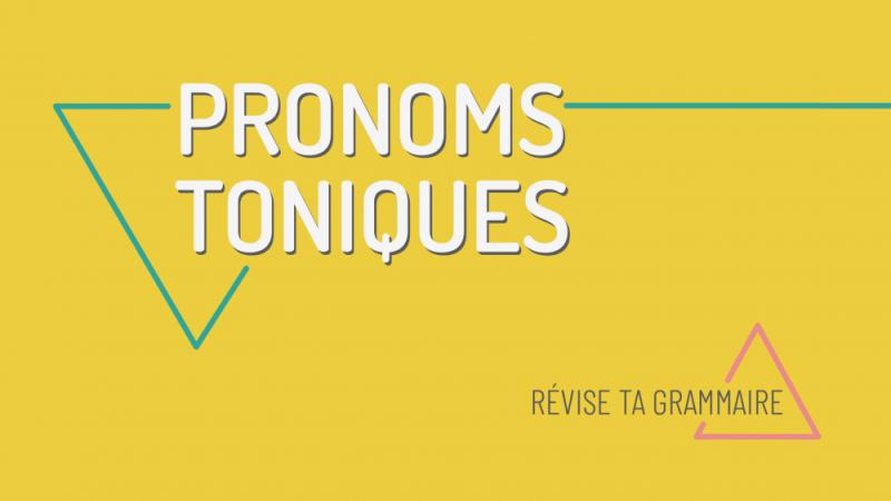 Les pronoms toniques - moi toi lui eux