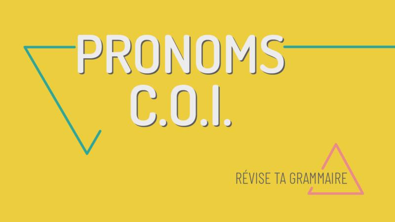 Les pronoms COI : lui leur