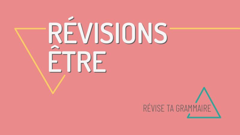 Le verbe être en français