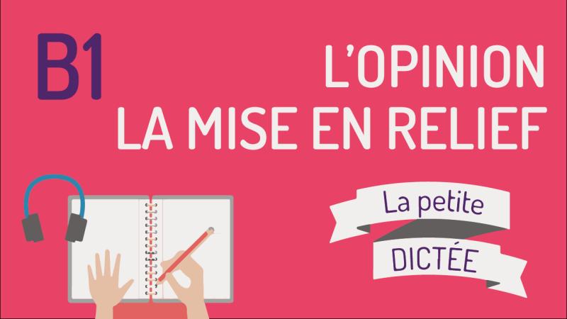La petite dictée #20 : mise en relief, opinion