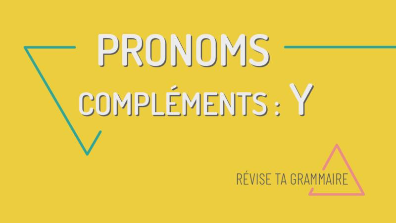 Le pronom Y