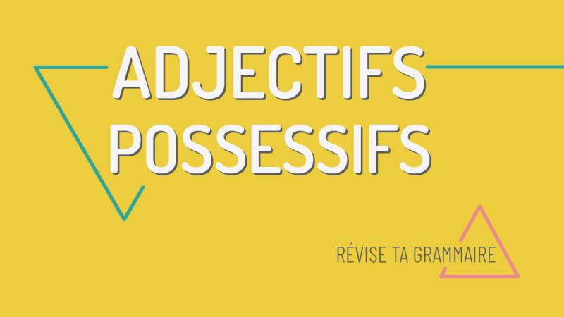 Les adjectifs possessifs : mon ma mes, etc.