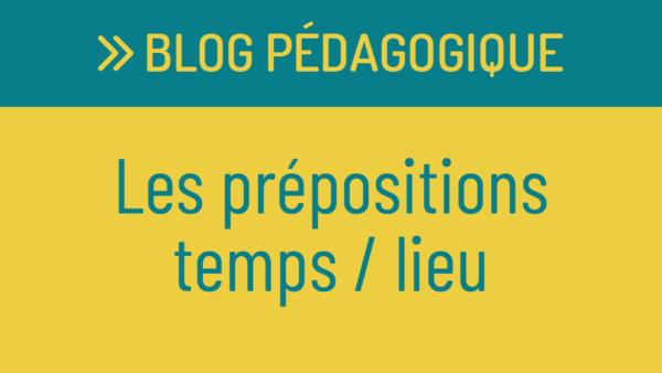 Les prépositions en français