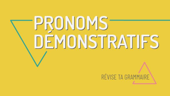 Les pronoms démonstratifs : celui, celle, ceux, etc.